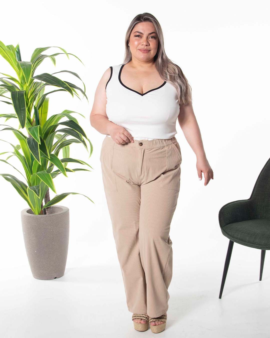 Pantalón Pana Spandex PL 103 Karina para Mujer - Image 5