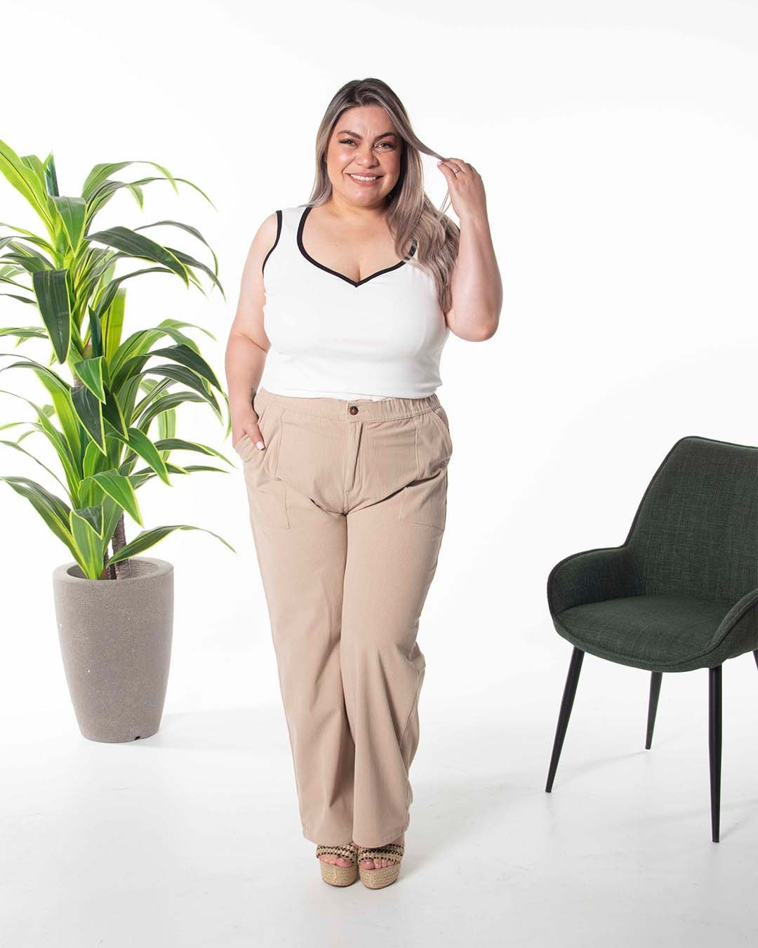 Pantalón Pana Spandex PL 103 Karina para Mujer - Image 2