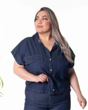 Blusa Chambray Spandex BL 008 Sahara para Mujer