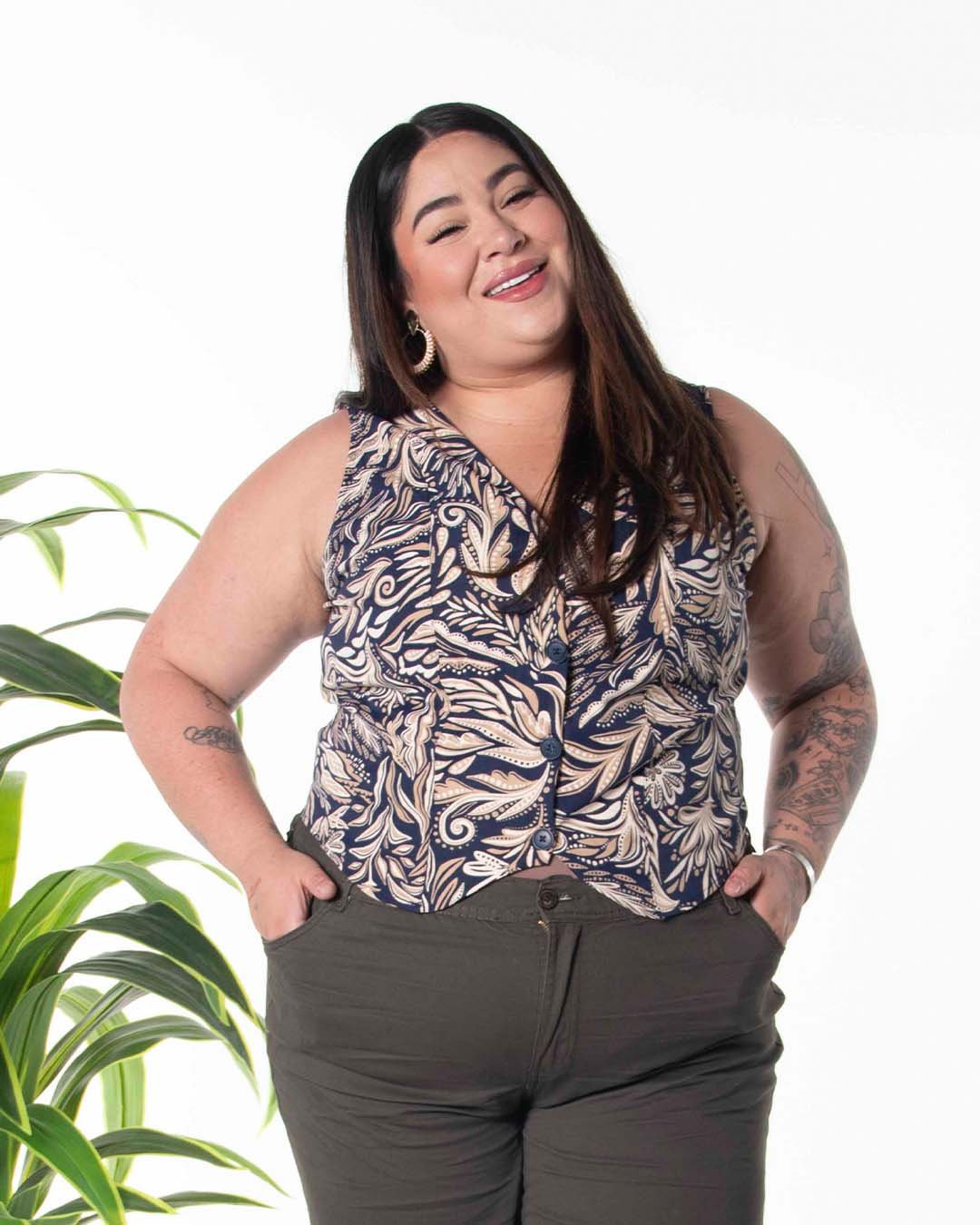 Chaleco Dril Spandex CH 401 Egipto para Mujer - Image 3