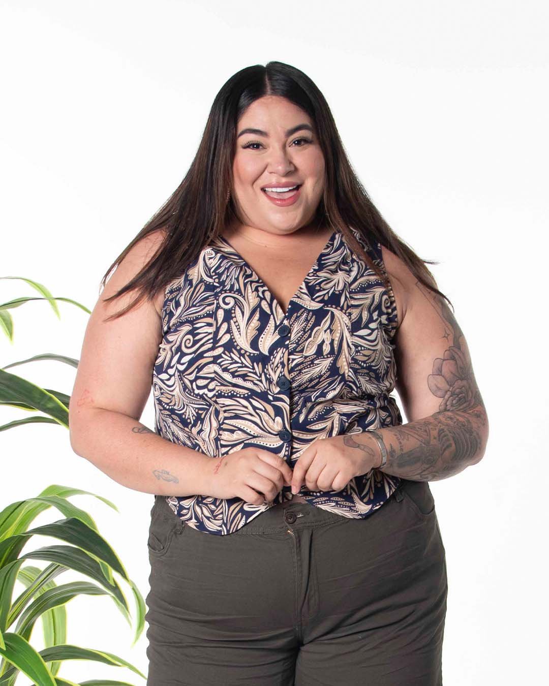 Chaleco Dril Spandex CH 401 Egipto para Mujer - Image 2