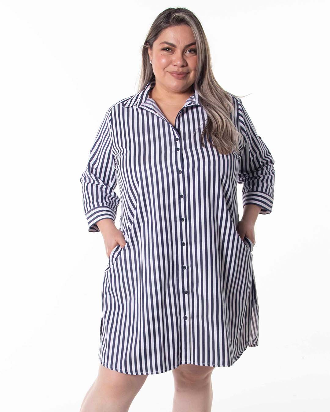 Vestido Camisero Algodón VS 028 Italia para Mujer