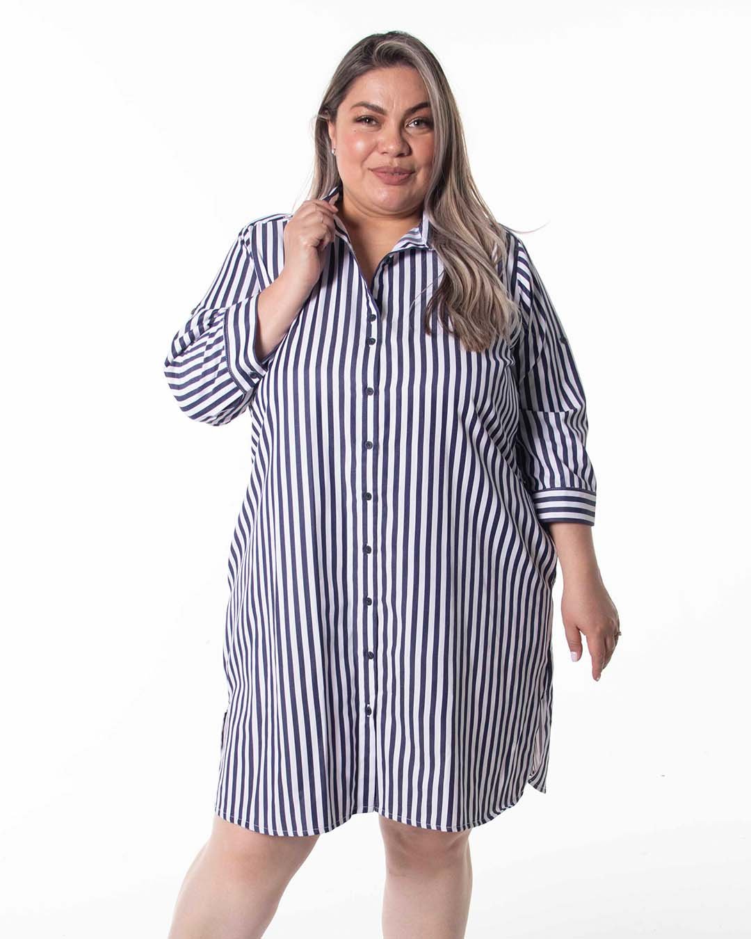 Vestido Camisero Algodón VS 028 Italia para Mujer - Image 3