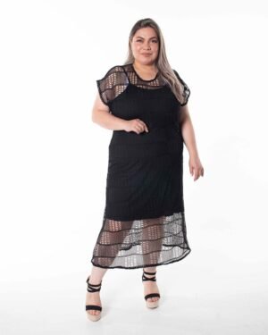 Vestido Encaje Blonda Spandex VS 032 Esperanza para Mujer